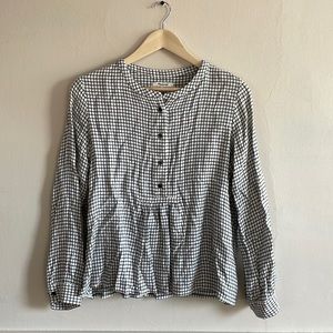 Madewell Poplin Check Top